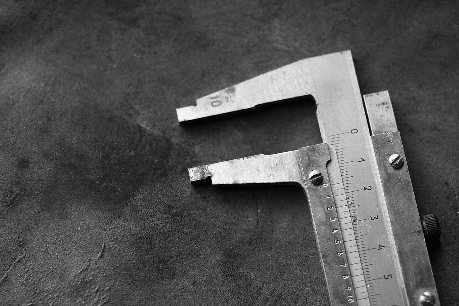 Vernier caliper on a workbench